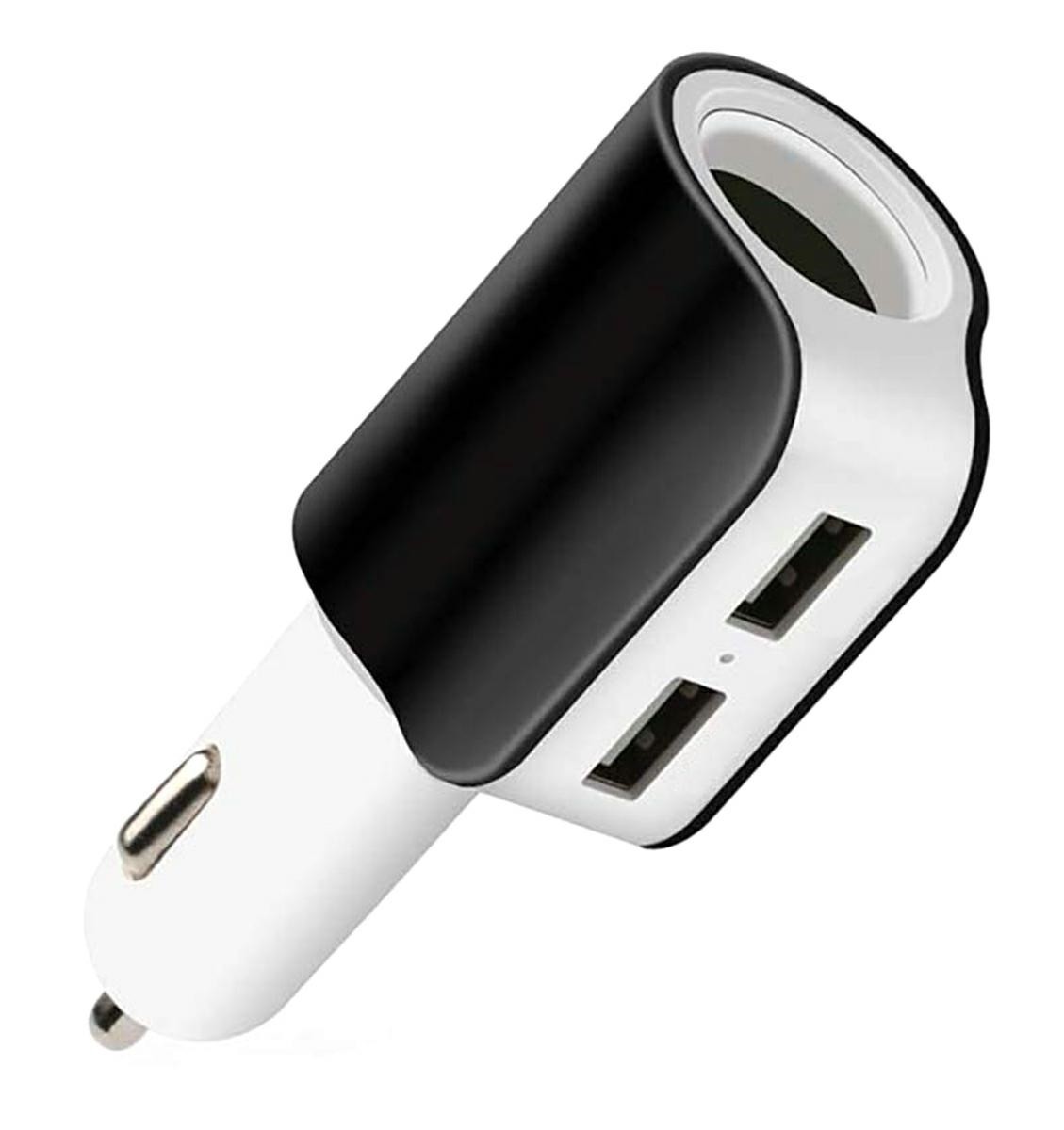 Incarcator telefon auto/bricheta, 2 porturi USB, 12-24V, 9,5 x 4,5 x 3,3cm, alb/negru - imagine 7